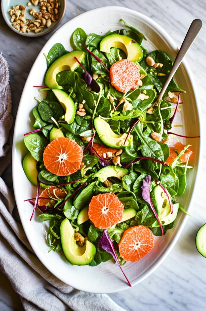 Citrus Avocado Salad with Orange Tahini Vinaigrette